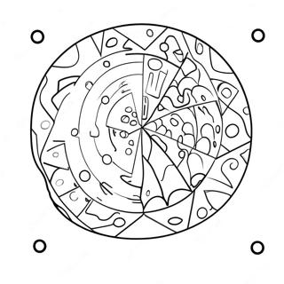 Fraction Coloring Page With Fun Shapes 58372-47006