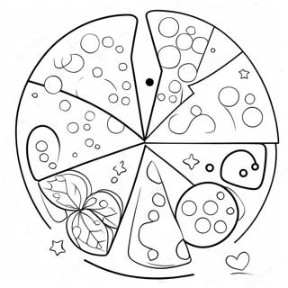 Fraction Coloring Page With Fun Shapes 58372-47007