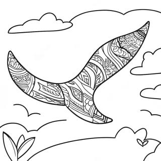 Colorful Boomerang Flying Through The Sky Coloring Page 58383-47017