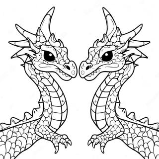 Two Headed Dragon Coloring Pages