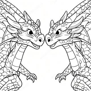 Two Headed Dragon Coloring Page 58402-50314