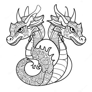 Two Headed Dragon Coloring Page 58402-50315