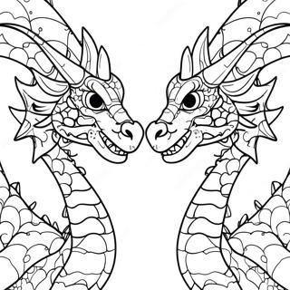 Two Headed Dragon Coloring Page 58402-50316