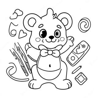 Chico Bon Bon With Colorful Tools Coloring Page 58413-47037