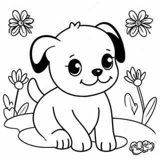 Cute Puppy Coloring Page 58423-47045