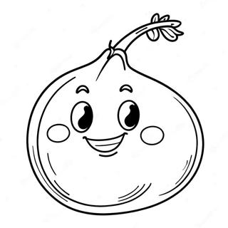 Cute Smiling Eggplant Coloring Page 58433-47055