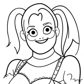 Simple Harley Quinn Coloring Page 58502-47106