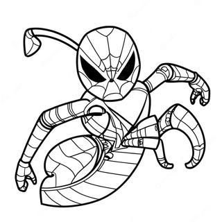 Lego Iron Spider Coloring Page 58522-47120