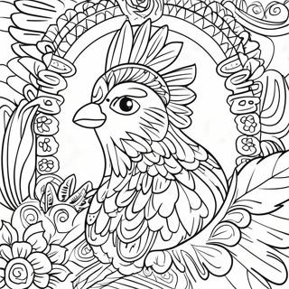 Peso Pluma With Colorful Background Coloring Page 5852-4842