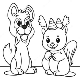 Brown And Friends Coloring Pages