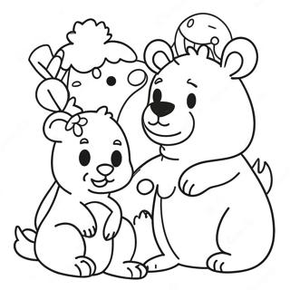 Brown And Friends Coloring Page 58542-47139