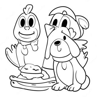 Brown And Friends Coloring Page 58542-47140