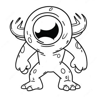 Cute Cyclops Monster Coloring Page 58553-47153