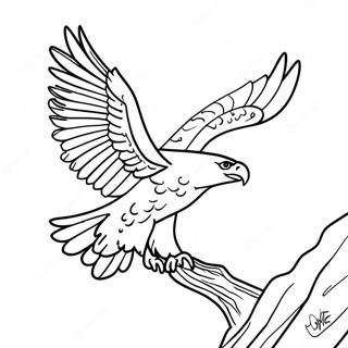 Majestic Eagle In Flight Coloring Page 58563-47158