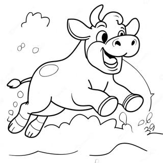 Benny The Bull Jumping Coloring Page 58623-47205