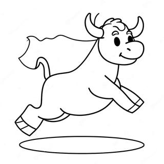 Benny The Bull Jumping Coloring Page 58623-47206