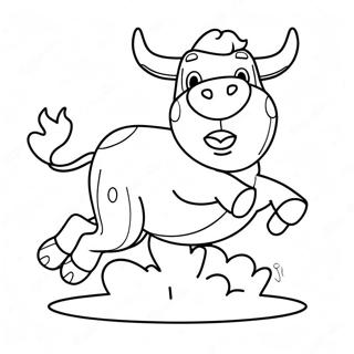 Benny The Bull Jumping Coloring Page 58623-47207