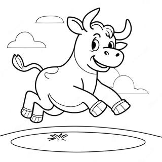 Benny The Bull Jumping Coloring Page 58623-47208