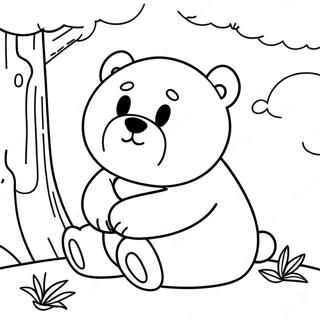 Koya The Sleepy Bear Coloring Page 58643-47229