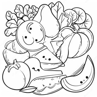 Healthy And Unhealthy Food Coloring Pages