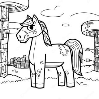 Minecraft Horse Coloring Pages