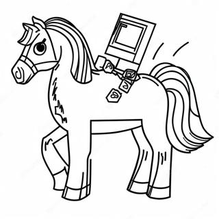 Minecraft Horse Coloring Page 58682-47240