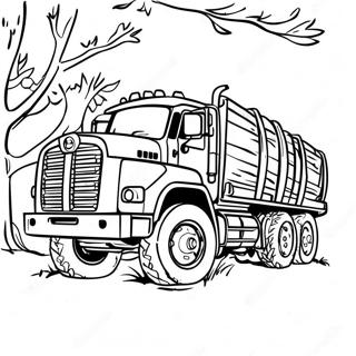 Logging Truck Coloring Page 58702-47258