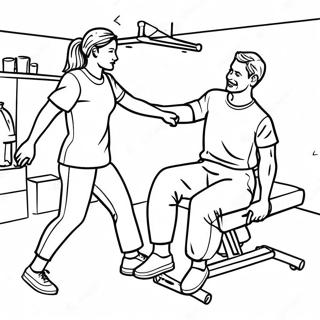 Colorful Physical Therapy Exercises Coloring Page 58723-47279