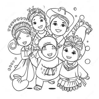 Cultural Diversity Celebration Coloring Page 5872-4853