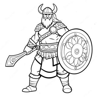 Viking Warrior Coloring Page 58732-47282