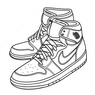 Air Jordan Sneakers Coloring Page 58743-47292