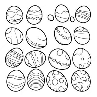 Colorful Easter Eggs Coloring Page 58753-47305