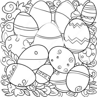 Colorful Easter Eggs Coloring Page 58753-47306