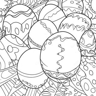 Colorful Easter Eggs Coloring Page 58753-47307