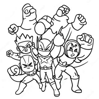 Super Hero Squad Action Poses Coloring Page 58783-47333