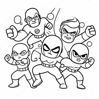 Super Hero Squad Action Poses Coloring Page 58783-47334