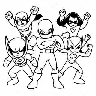 Super Hero Squad Action Poses Coloring Page 58783-47335