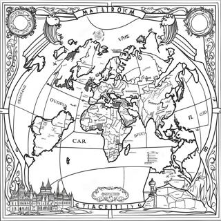 Divided Kingdom Map Coloring Page 58792-47327