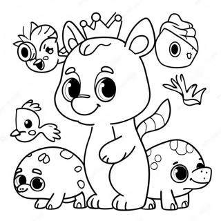 Colorful Divided Kingdom Animals Coloring Page 58793-47331