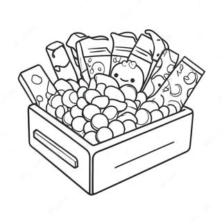 Colorful Nerds Candy Box Coloring Page 58813-47349