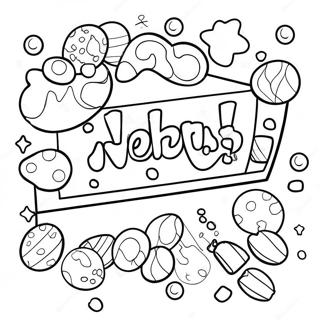 Colorful Nerds Candy Box Coloring Page 58813-47350