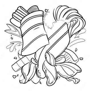 Colorful Red Ribbon Week Celebration Coloring Page 5882-4861