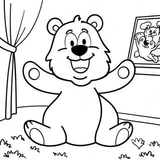 Playful Bear In The Big Blue House Coloring Page 58833-47362