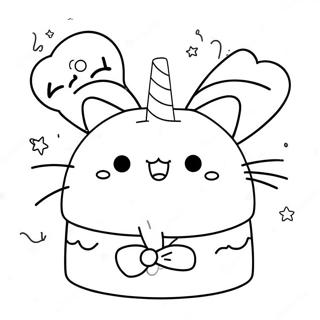 Birthday Pusheen Coloring Page 58842-47371