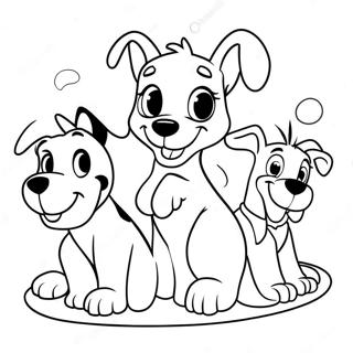 Playful Disney Dogs Coloring Page 58873-47399