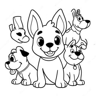 Playful Disney Dogs Coloring Page 58873-47400