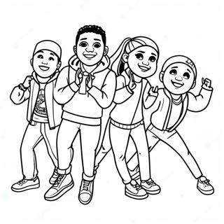 Kidz Bop Singers Dancing Coloring Page 58893-47413