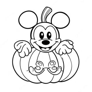 Mickey Mouse Pumpkin Coloring Pages