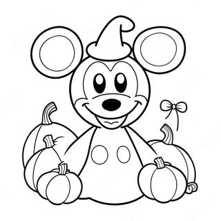 Mickey Mouse Pumpkin Coloring Page 58902-47427