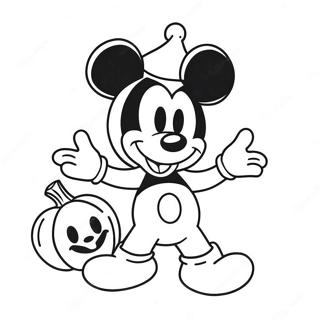 Mickey Mouse Pumpkin Coloring Pages